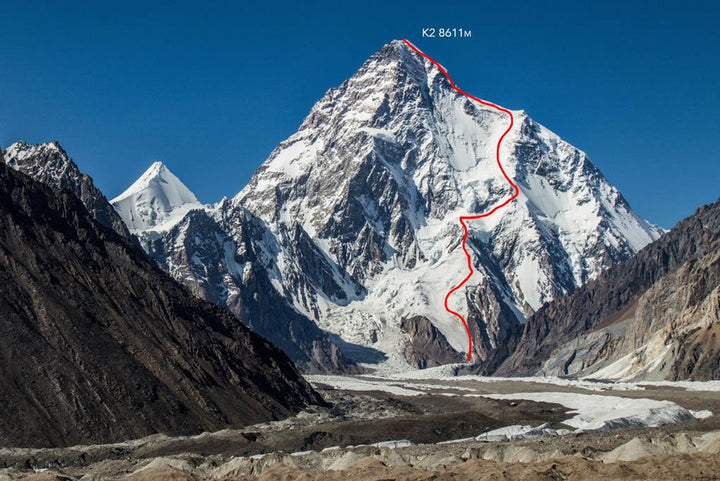 FIRST SKI DESCENT OF K2